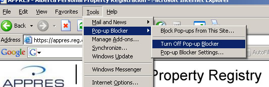 Pop-up Blocker